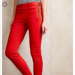 Mcguire red side zip jeans NWOT